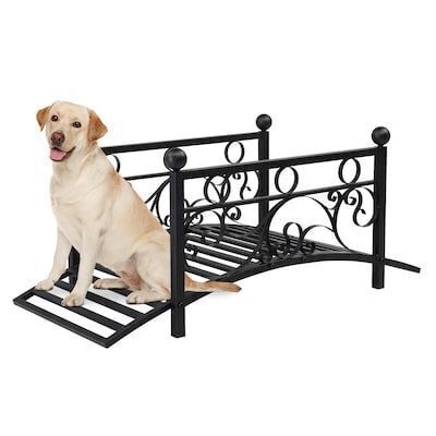 VINGLI 3.4FT Metal Garden Bridge with 330lbs Capacity - Loose Hardware