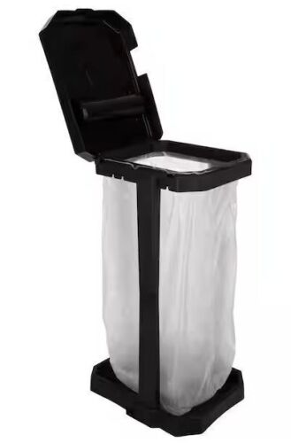 Wakeman Portable Trash Bag Holder Stand with Lid