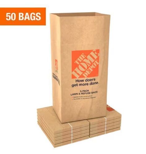 The Home Depot 30 Gal. Paper Lawn and Leaf Bags (50 Count)