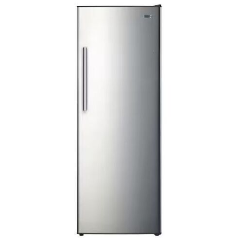 Vissani 24 in. 11 cu. ft. Convertible Auto Defrost Garage Ready Upright Freezer/Refrigerator in Stainless Steel, Energy Star - Dented