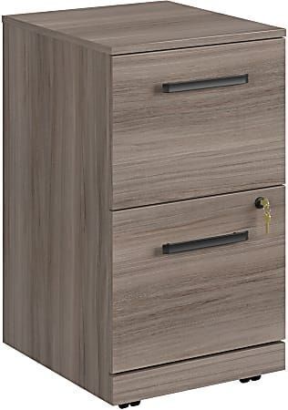 Sauder Affirm 20"D Vertical 2-Drawer Mobile Pedestal File Cabinet, Hudson Elm