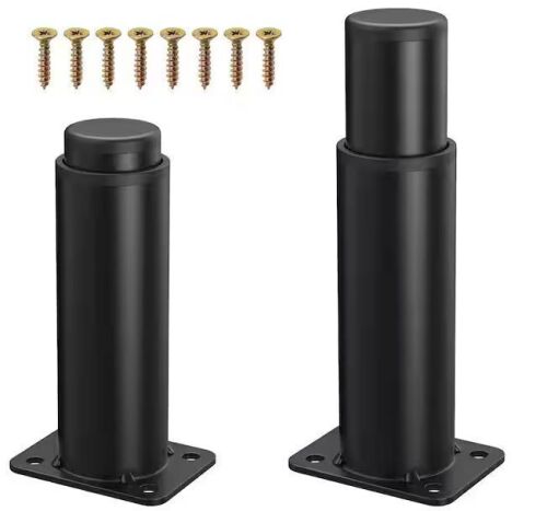 7 in. to 12 in. Adjustable Height Metal Furniture Legs, 2-Pack