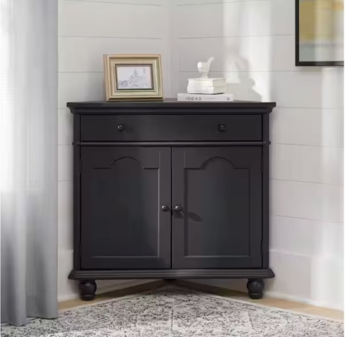 StyleWell Dowden Charcoal Black Corner Cabinet