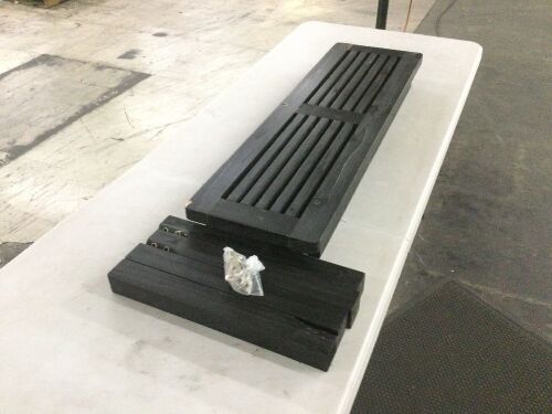 Slatted Wood Bench