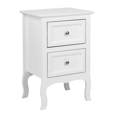 VINGLI White 2-Drawer 15.7-in W x 23.7-in H Nightstand