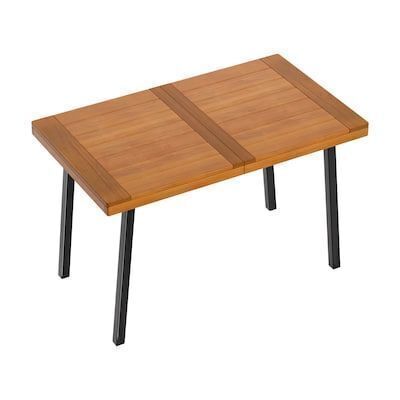 VINGLI 48-in Pine Wood Dining Table for 4-6 with Waterproof Tabletop for Patio Dining