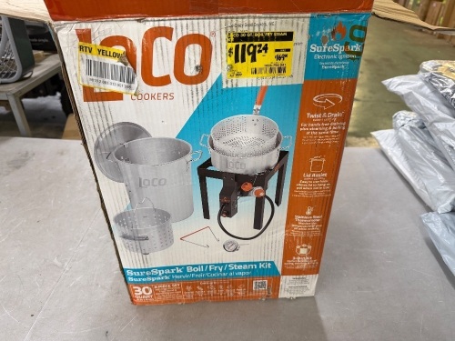 LOCO 30 qt. Boil Fry Steam Kit