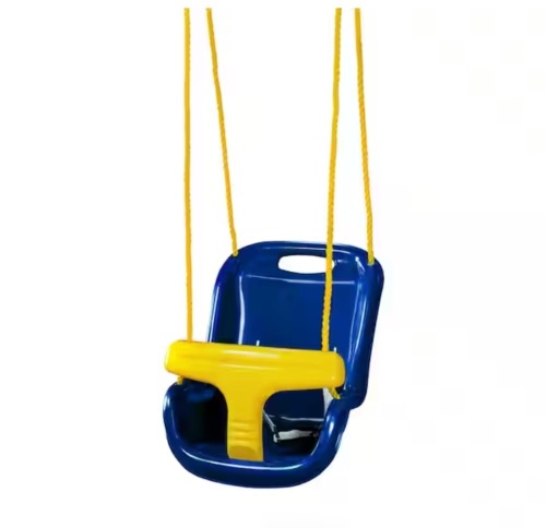 Blue Infant Swing with High Back
