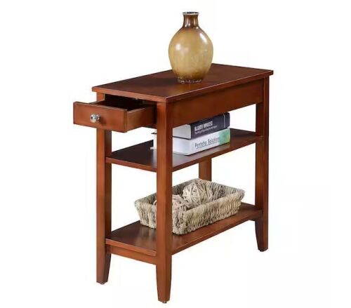 Lot of (2) Convenience Concepts American Heritage 3-Tier Mahogany End Table - 1 Missing Hardware