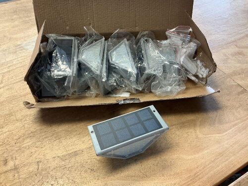 Solar Stair Lights, Set of 9, Cold White Light