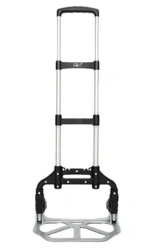 Folding Hand Truck Aluminum Portable Folding Hand Cart 165lbs Capacity Hand Cart and Dolly for Home, Office, Travel Use