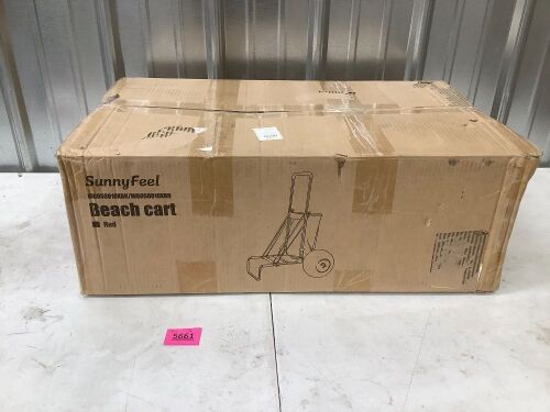 SunnyFeel Beach Cart, Red
