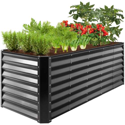 8x2x2FT Steel Planting Box for Backyard Flowers, Herbs, & Vegetables