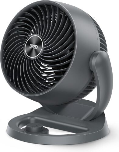 DREO Desk Fan, 12-Inch Air Circulator Fan for Bedroom, 70ft Powerful Airflow, 120° Tilt Adjustment, 25dB Ultra-Quiet, 3 Speeds Small Table Fan for Whole Room, Home, Office