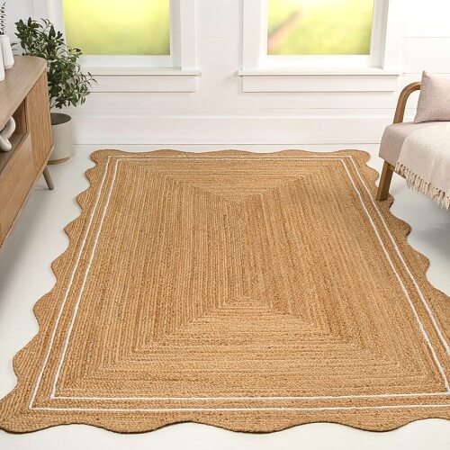 Seaside Cottage Scallop Edge Jute