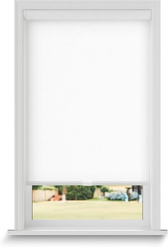 Cordless Light Filtering Roller Shade for Windows - 29" W x 72" L - White, Over 2,000 Custom Sizes Starting at 29.97, Woven Fabric, Seamless Free-Stop Push & Pull Blinds by Lumino | Cordless