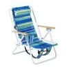 1PC Portable Folding Beach Chairs with Headrest Adjustable 4-Position Backpack Foldable, Pillow for Outdoor Beach