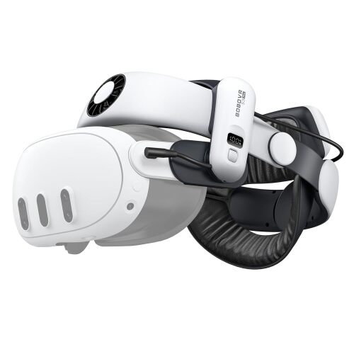 BOBOVR S3 Pro Battery Strap Accessories, Head Air Cooling System and 10000mah Hot-swappable Battery Pack, Compatible with Meta Quest 3/Quest 3S