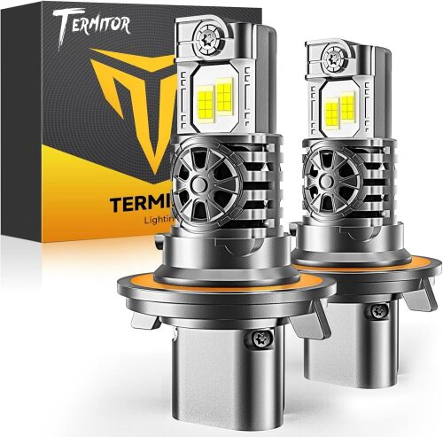 Termitor H13 LED Bulbs, 15X Brighter Off Road Lights | 140,000LM 6500K Cool White H13 9008 Light Bulb for UTV ATV Trucks, 3 Minute Installation, IP68 Waterproof, Pack of 2