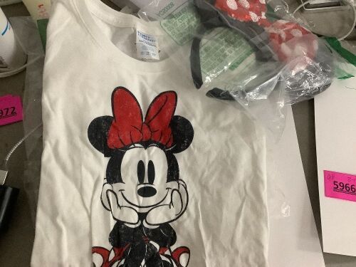Disney Mickey And Friends Minnie Mouse Doodle Comfort Colors Adult Heavyweight T-shirt with Headband