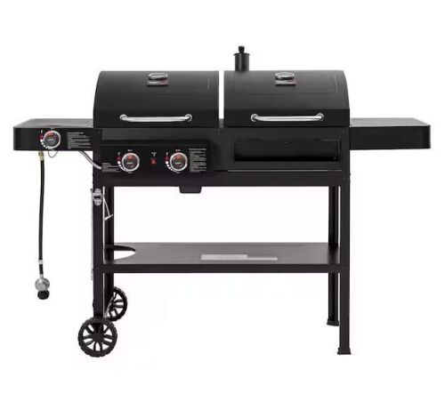 Royal Gourmet 2-Burner Propane Gas and Charcoal Combo Grill with Side Burner, 823 Sq. In. Cooking Area