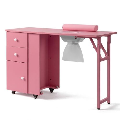 Foldable Manicure Desk Station with Electric Dust Collector