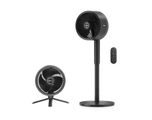 Shark FlexBreeze 13in. Portable 5 Fan Speeds Pedestal Fan in Dark Grey with Up to 24 hours of Cordless Runtime