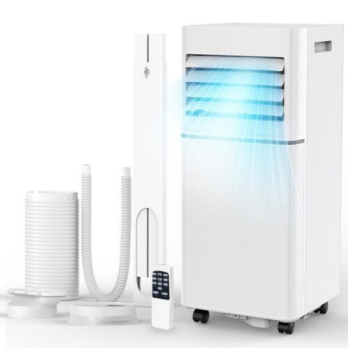 8000 BTU Portable Air Conditioner 3-in-1 with LED Display and Remote Control