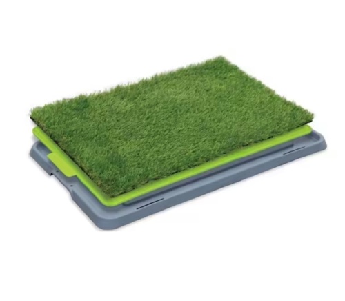 Nearly Natural 16.5 in. x 26.7 in. Indoor/Outdoor Dog Potty with Artificial Grass - 3-Layer Drainage Tray,UV-Resistant Pet Training Pad