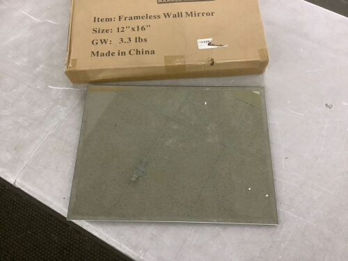 Frameless Wall Mirror, 12" x 16"