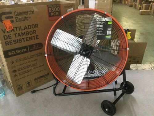 Commercial Electric 24 in. 2-Speed Heavy Duty Tilt Drum Fan - Damaged Frame