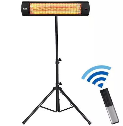 VEVOR Infrared Heater, 1500-Watt Electric with Remote Control