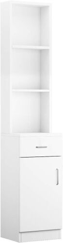 Narrow Tall Storage Cabinet with 3 Open Compartments