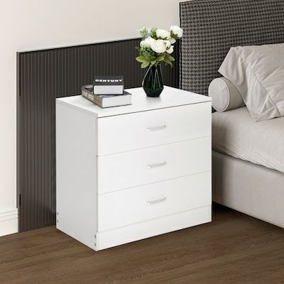 3 Drawer Dresser Particle Board White