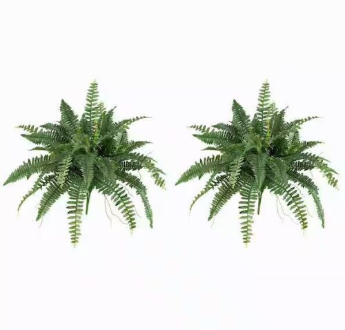 Nearly Natural 40 in. Artificial Boston Fern (Set of 2)