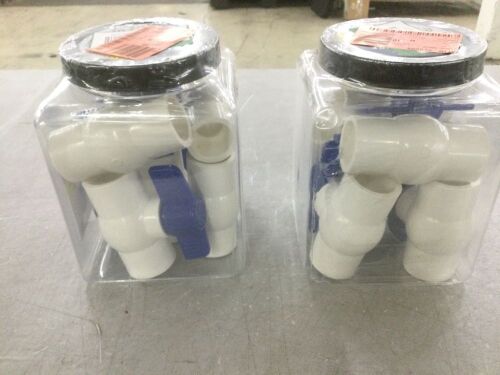 Lot of (2) Everbilt 1 in. Slip x 1 in. Slip x PVC Schedule 40-Ball Valve Pro Pack (6-Pack)