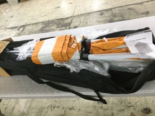 5ft x 5ft Canopy Tent, Orange Stripes