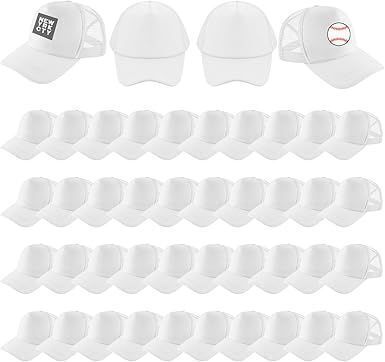 40 Sublimation Blank Kids Trucker Hats, White