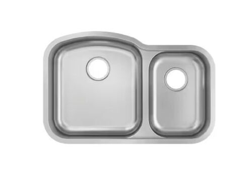 Glacier Bay 32 in. Undermount 60/40 Double Bowl 20-Gauge Stainless Steel Kitchen Sink