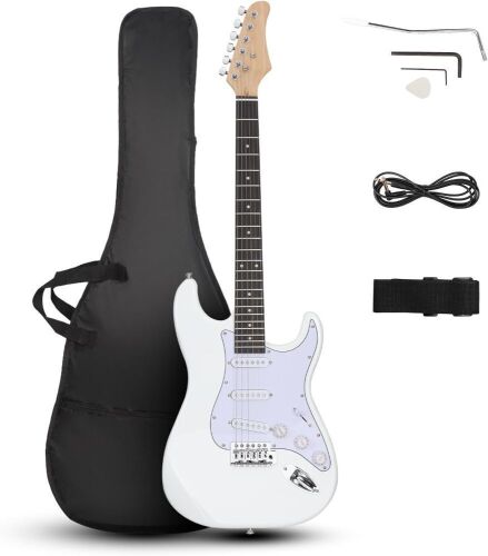 Ktaxon 39 Inch Full-Size Beginner Solid Body Electric Guitar Kit with Gig Bag, Strap, Tremolo Bar, Cable & Picks