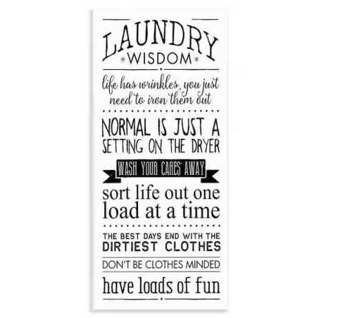 Stupell Industries Laundry Wisdom Life Phrases by Stephanie Workman Marrott 7 in. x 17 in.