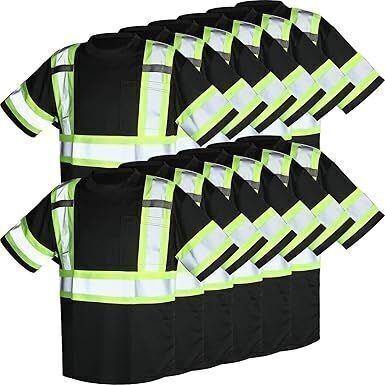 High Visibility Reflective Safety Shirt, 5XL, 12 pc