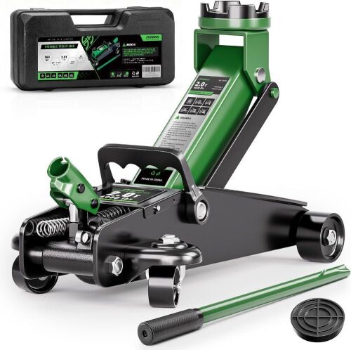 AUTOWN 2 Ton Low Profile Floor Jack - 4.9-11.8 Inch Lifting Range