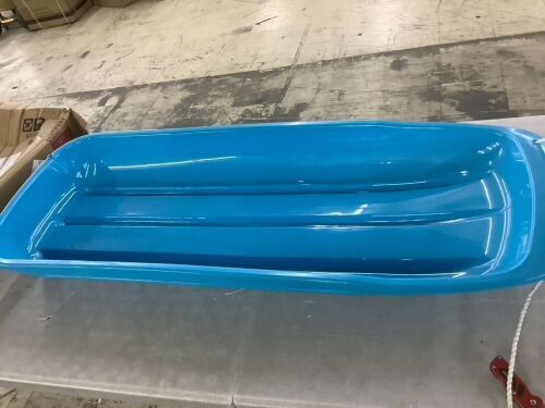 48in Kids Toboggan Snow Sled Board w/ Pull Rope, Curved Edges