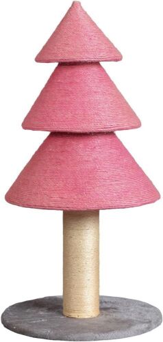 VINGLI Pink Christmas Tree Cat Scratching Post
