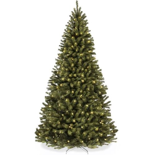 7.5' Artificial Christmas Tree with Viral Twinkling Lights, PreLit Spruce