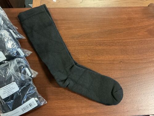 Coolmax Compression Knee High, Black, Large, Lot of 10
