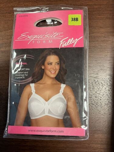Exquisite Form Support Bra, 38B, Lot of 10