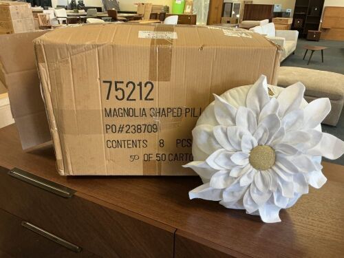 Magnolia Shaped Pillow, Case of 8