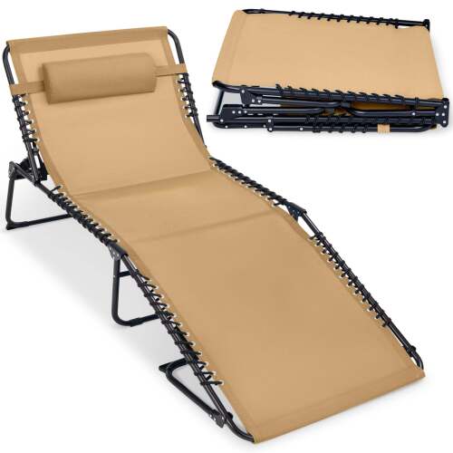 Extra Wide Patio Chaise Lounge Chair, Portable Folding Recliner